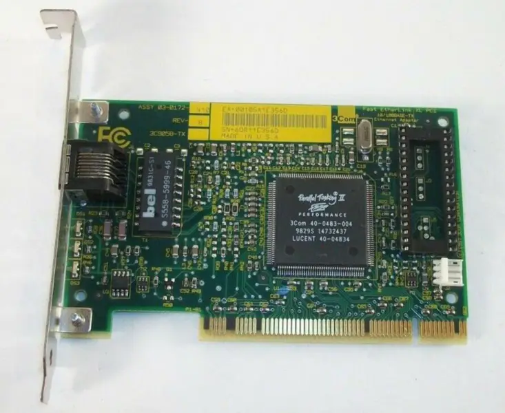 Scheda Ethernet 3Com Fast EtherLink XL PCI 3C905B-TX 03-0172-410 REV B 10/100BASE-TX