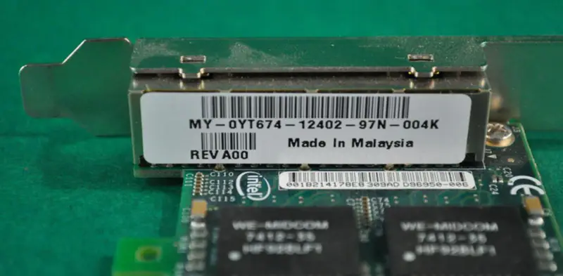 Scheda di rete Gigabit VT Quad Port Gigabit Ethernet di Intel 0YT674 9404PT 82575G