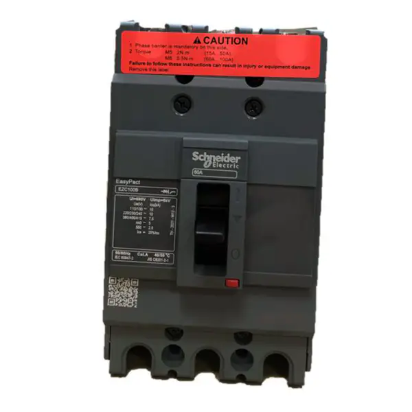 Interruttore automatico scatolato 3 poli Easypact EZC100B 3P60A