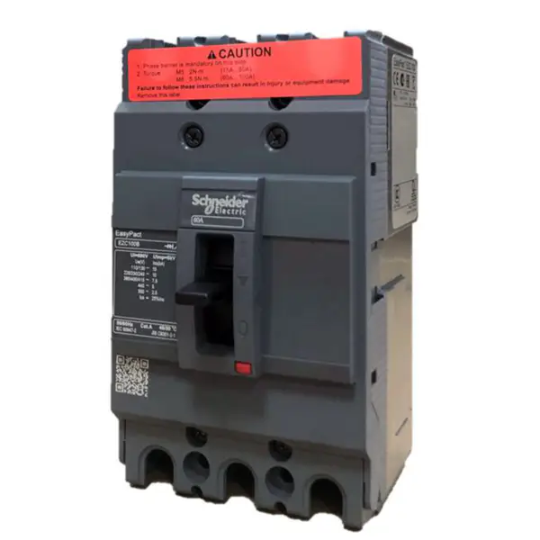 Interruttore automatico scatolato 3 poli Easypact EZC100B 3P60A