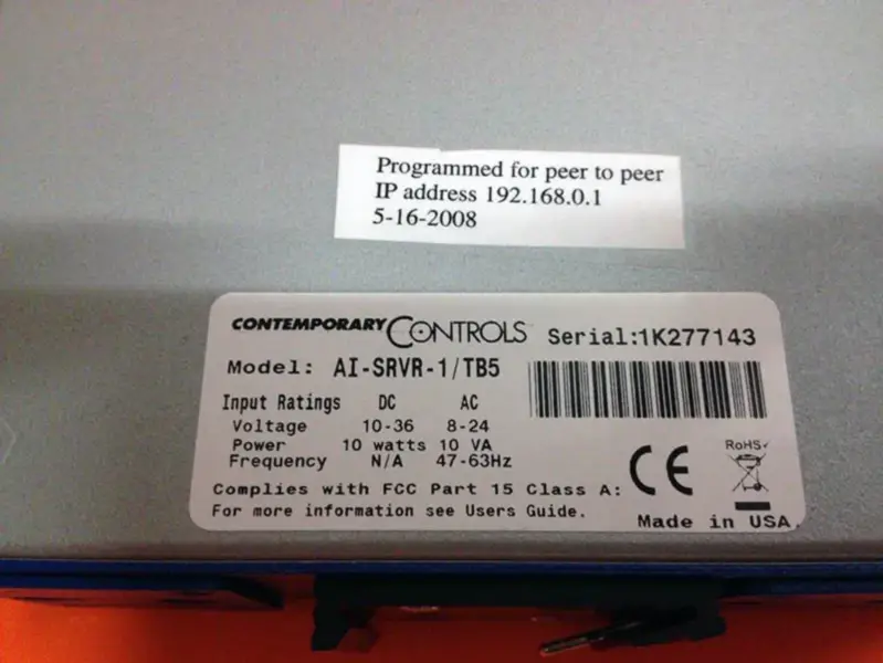 CONTROLLI CONTEMPORANEI AI-SRVR-1/TB5