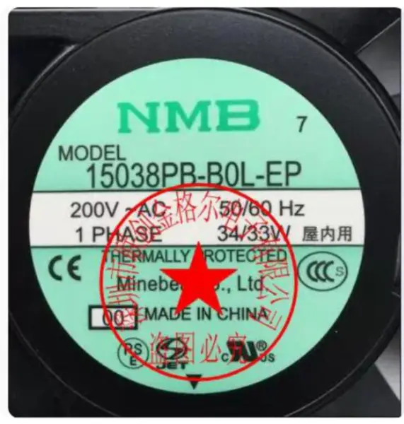 NMB 15038PB-B0L-EP 15038PB-B0L-EP-00 VENTILATORE 200V 34/33W