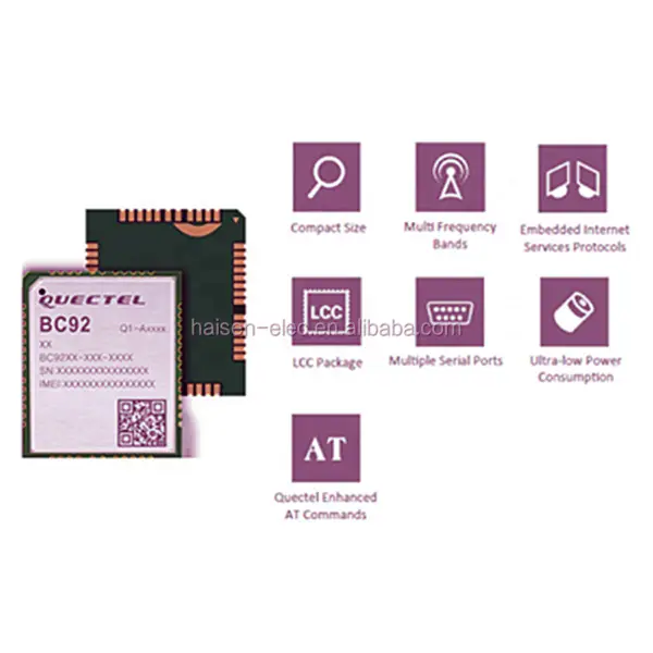 Modulo Quectel NB-IoT/GSM/GPRS a doppia modalità BC92 Modulo LTE LPWA BC92
