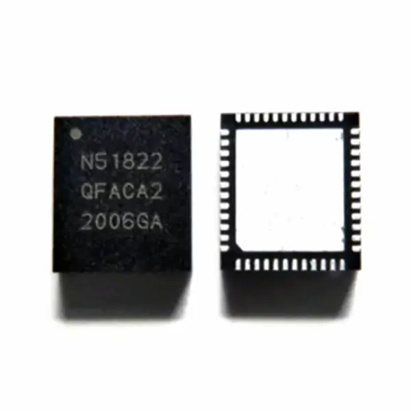 SoC wireless BLE multiprotocollo RF QFN48 NRF51822 Chip ricetrasmettitore wireless BLE4.0 N51822 nRF51822-QFAC