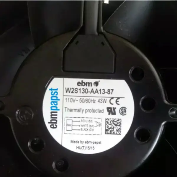 ebm-papst W2S130-AA13-87 110VAC M2S052-CA Motore 3250 min-1 ventilatore assiale compatto