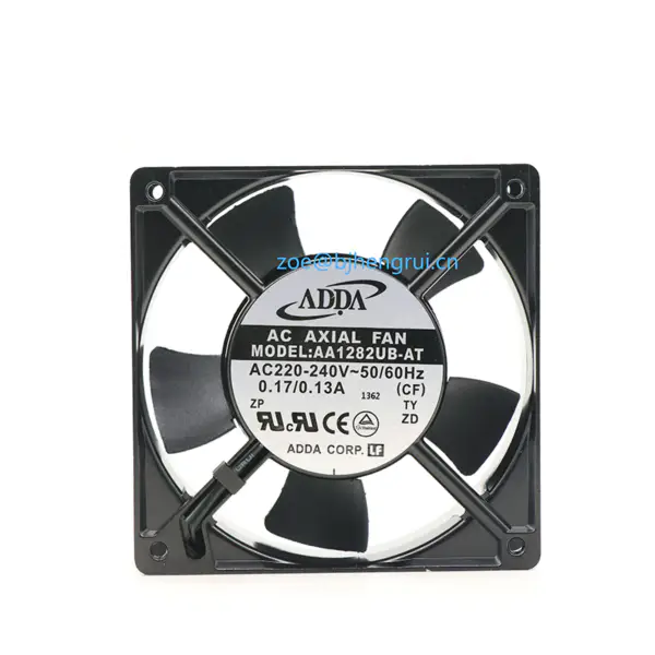 ADDA AA1282UB-AT Serie AA 2700 RPM 120 x 120 x 38 mm 111,9 CFM 220-240 V Ventola CA con cuscinetti a sfera