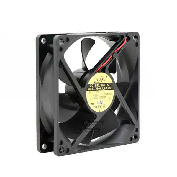 ADDA AD0912UB-A70GL 92x92x25 mm 12V DC 60 CFM Cuscinetto a sfera Ventola di raffreddamento assiale ad altissima velocità