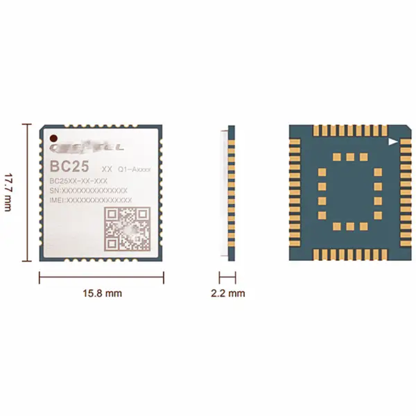 LPWA BC25 Modulo di comunicazione wireless GSM GPRS NB-IoT BC25PA-04-STD BC25PB-04-STD