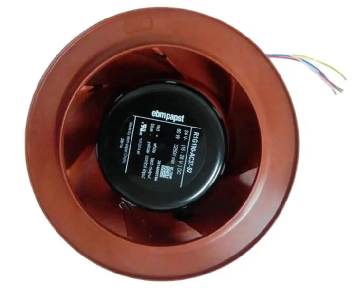 Ebmpapst R1G190-AC37-52 24VDC 330CFM 80W 68dBA 3250RPM Ball Bearing Centrifugal Fan
