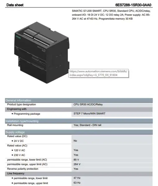 controllori siemens sipart ps2 6ES7288-5BA01-0AA0 6ES72885BA010AA0