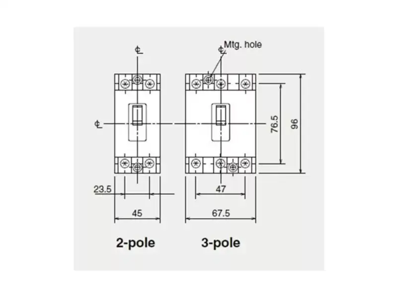 nuovo e originale NF-30CS 2P 3A 500VAC Mitsubishi MCCB Interruttori automatici scatolati