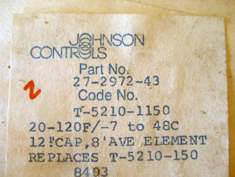CONTROLLI JOHNSON T-5210-1150