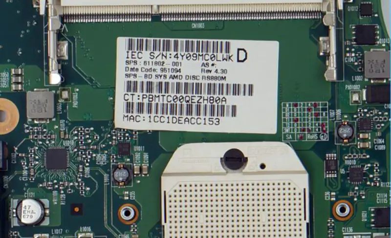 HP 611802-001 325 425 625 Scheda madre