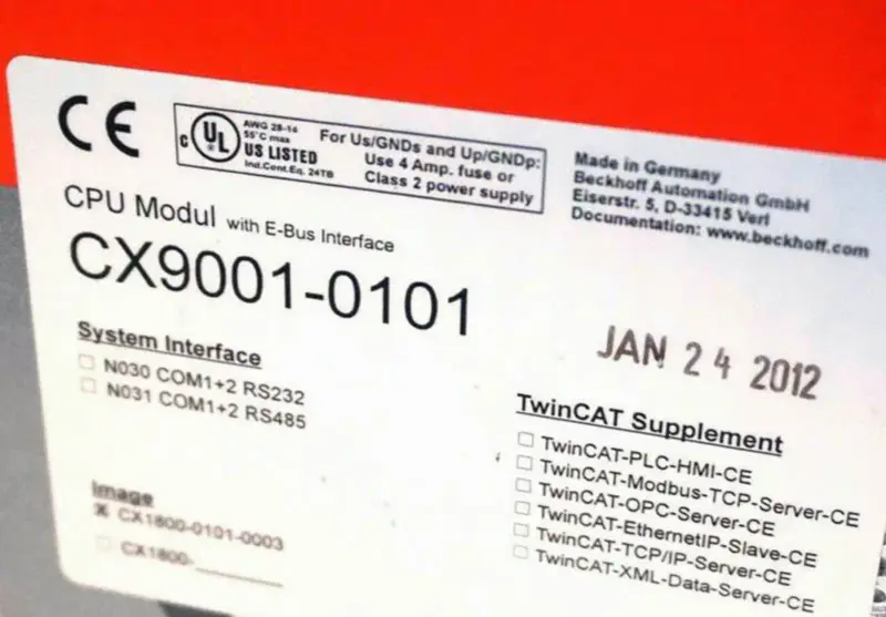 Modulo CPU BECKHOFF CX9001-0101