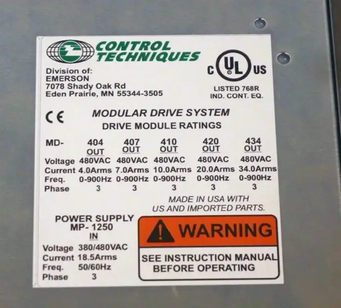 Tecniche di controllo MP-1250-00-000