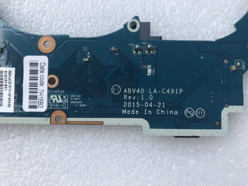 HP 818131-001 818131-501 818131-601 Scheda madre LA-C491P i5-5200U