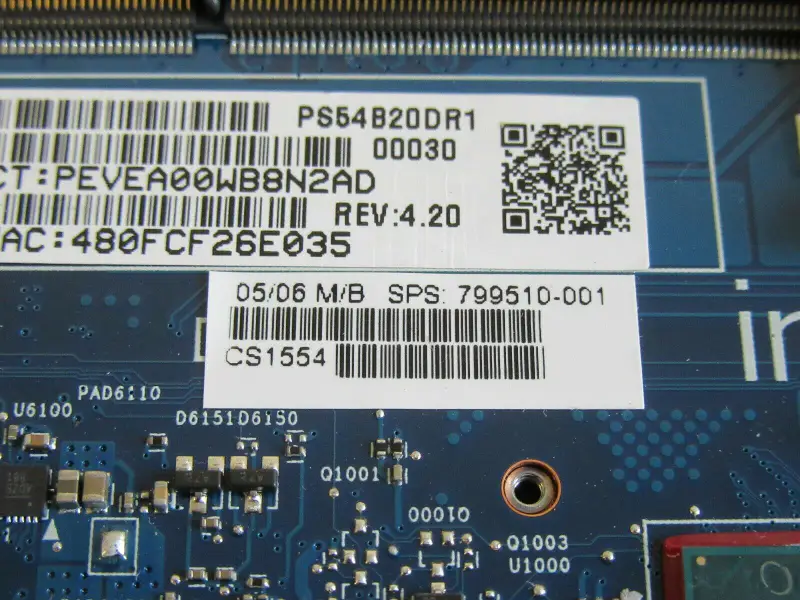 HP 799510-001 799510-501 799510-601 Scheda madre I5-5200U