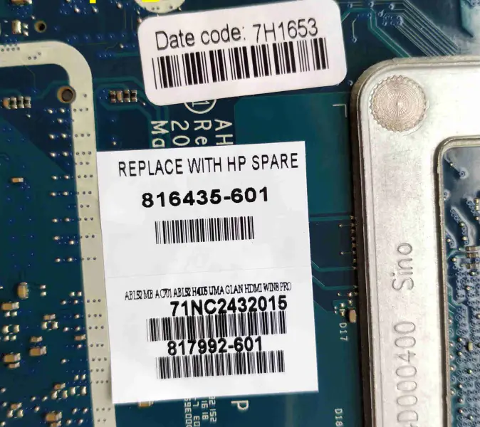 HP 816435-001 816435-501 816435-601 Scheda madre LA-C701P I3-4005U