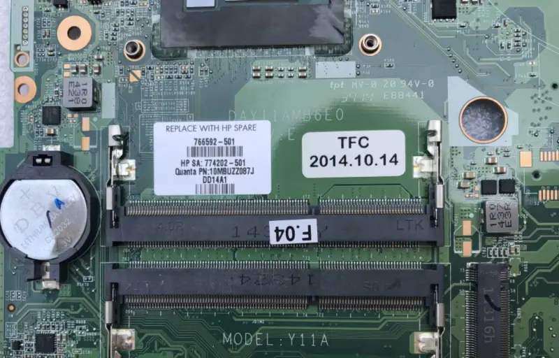 HP 766592-501 766592-601 766592-001 DAY11AMB6E0 con scheda madre i7-4510U