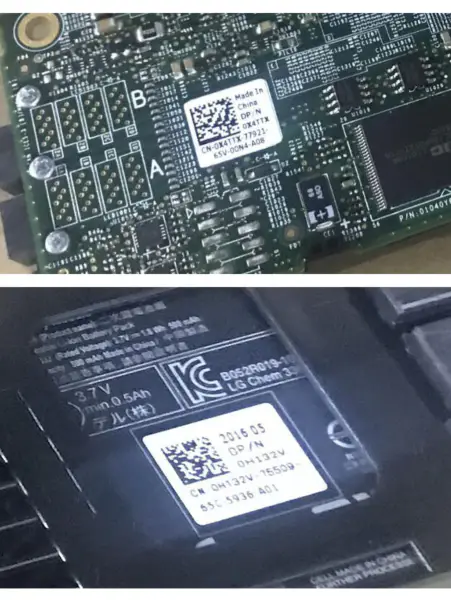 DELL PERC H730P X4TTX 2 GB 12Gb/s 0X4TTX Scheda array con batteria 0H132V