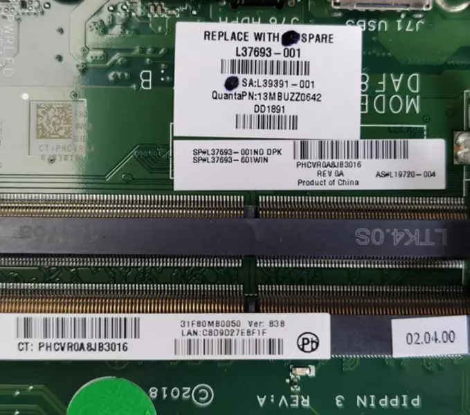 HP 260 G3 DM F80A DAF80AMB6B0 L37693-001/601 scheda madre