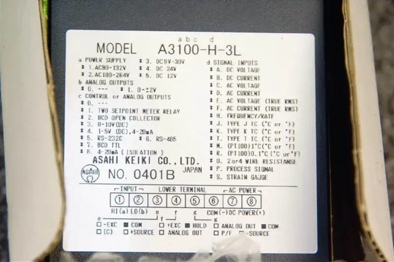 ASAHI KEIKI CO.,LTD CONTROLLER PER CONTATORI A3100-H-3L NE A3100