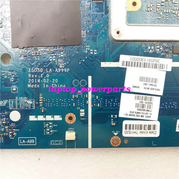HP 761540-001 250 G3 Intel HM76 I3-3217 Scheda madre CPU ATX