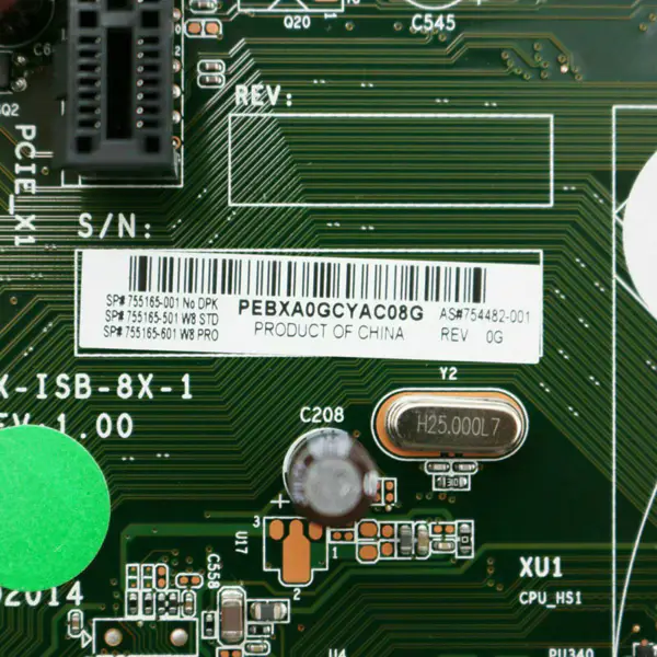 HP 754482-001 202 G2 FX-ISB-8X-1 Scheda madre H81