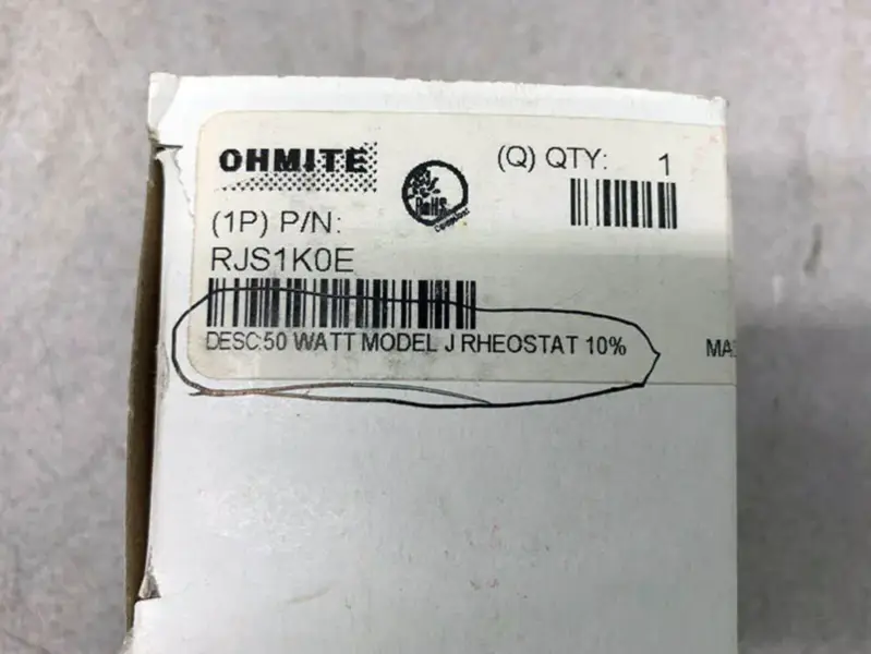 Resistore Ohmite RJS1K0E
