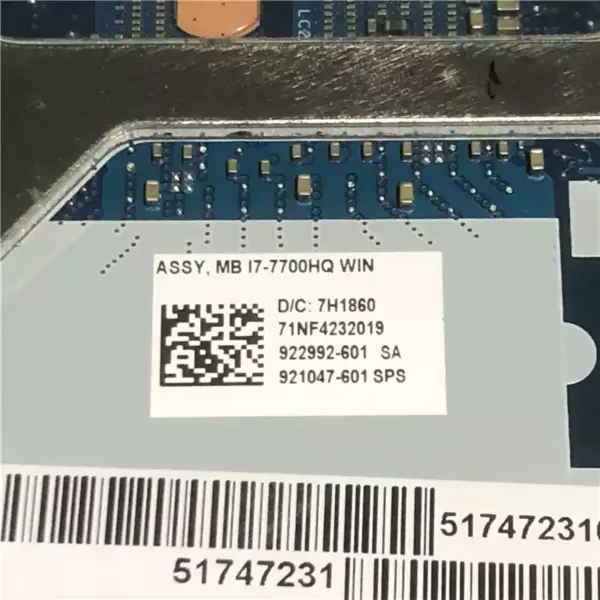 HP ZBook 15 G4 921048-001 921048-501 921048-601 Scheda madre LA-E161P