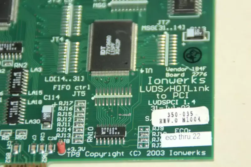 LVDSPCI 1.4 31-JUI-03 Scheda di acquisizione LVDS/HOTLINK IONWER KS