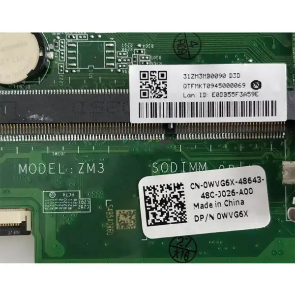 Scheda madre Dell 0WVG6X 11 3043 3152 3157 ATX