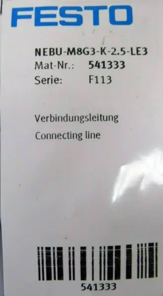 FESTO NEBU-M8G3-K-2,5-LE3