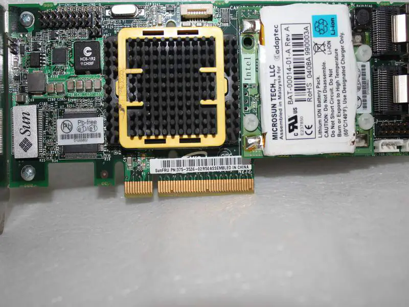 SUN 375-3536 Scheda array RAID PCI-E SAS con batteria
