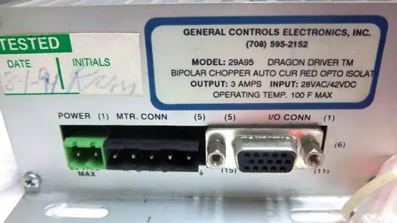 ELETTRONICA DEI CONTROLLI GENERALI 29A95