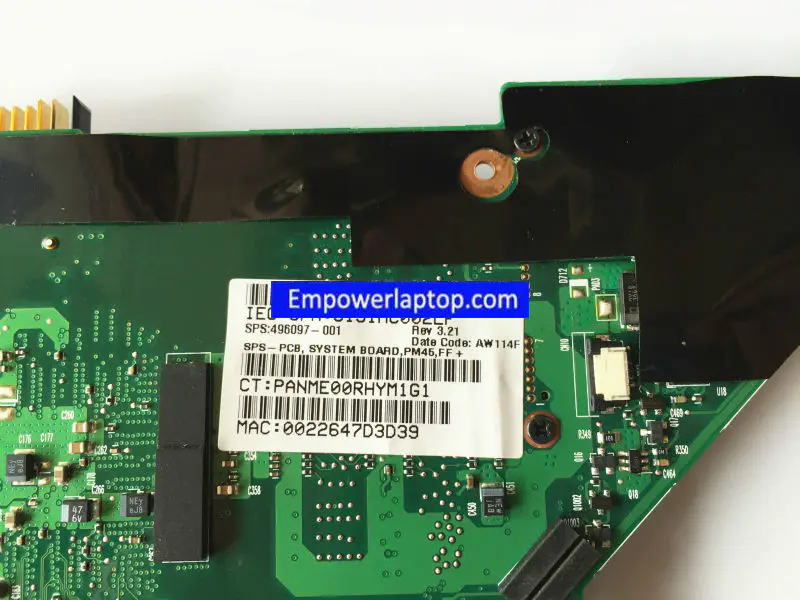 HP DV3000 DV3500 496097-001 Scheda madre PM45 9300M
