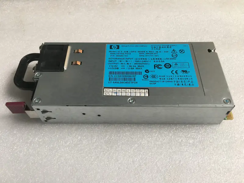 HP DL360 DL380G6 G7 G8 511777-001 499249-001 460W Power Supply DPS-460EB A HSTNS-PR17 PSU
