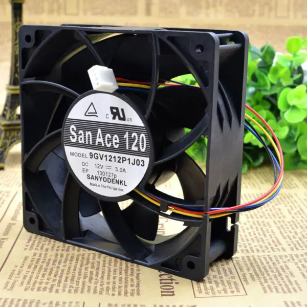 Sanyo 12cm12038 9GV1212P1J01/J03 Ventola PWM 12V 3A 4