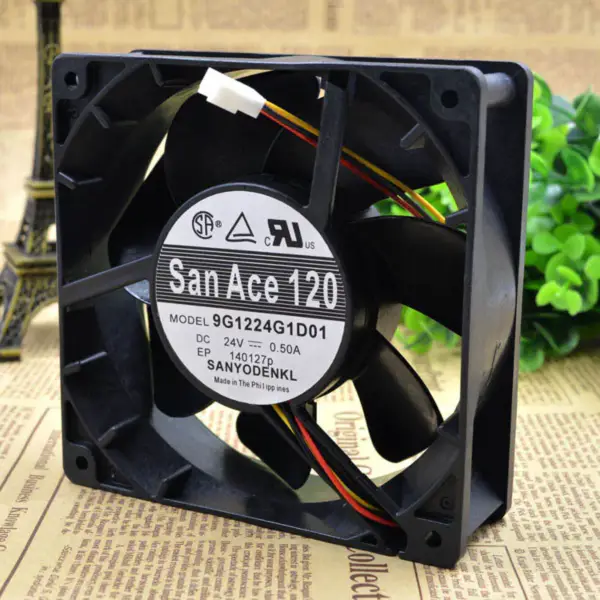 Sanyo 12038 24V 0,50A 9G1224G101 Ventilatore da 12cm