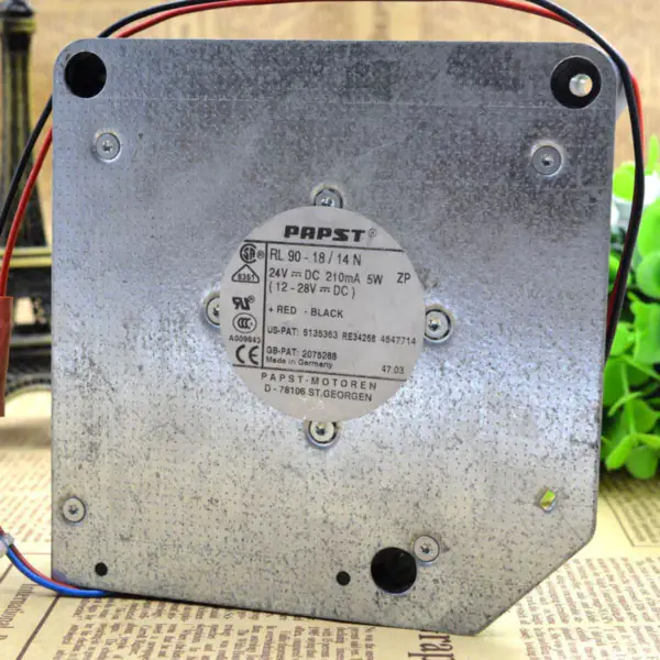 PAPST RL90-18/14N 24V 210MA 5W 2 fili 120*120*37MM 12037