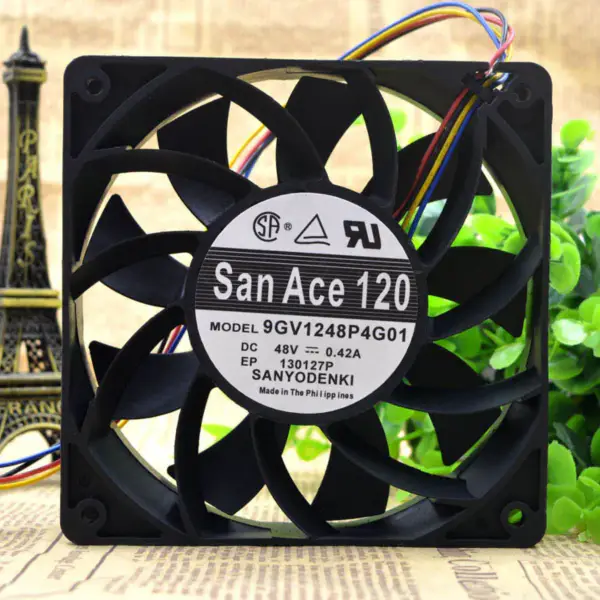 Sanyo 12CM 12025 9GV1248P4G01 48V 0,42A Ventilatore a 4 fili