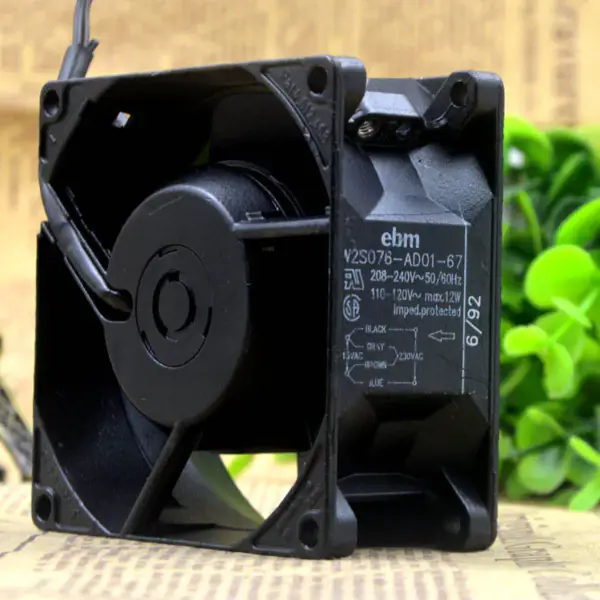 ebm W2S076-AD01-67 8CM 8038 ventola 208-240V/110-120V