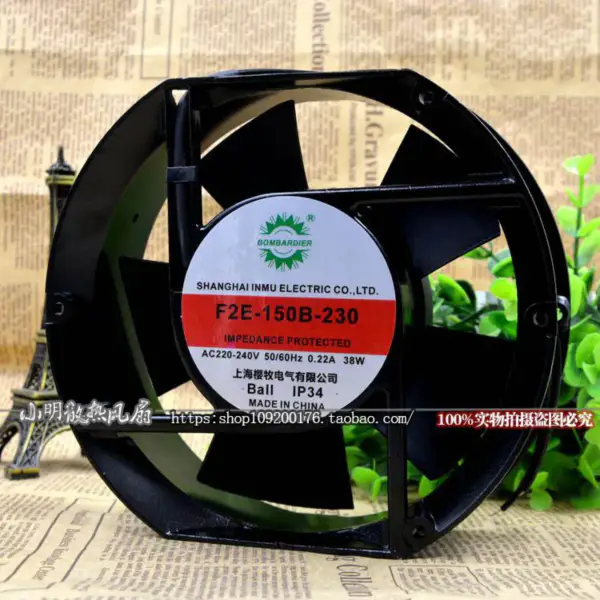 Ventilatore BOMBARDIER F2E-150B-230 220V 38W 17CM