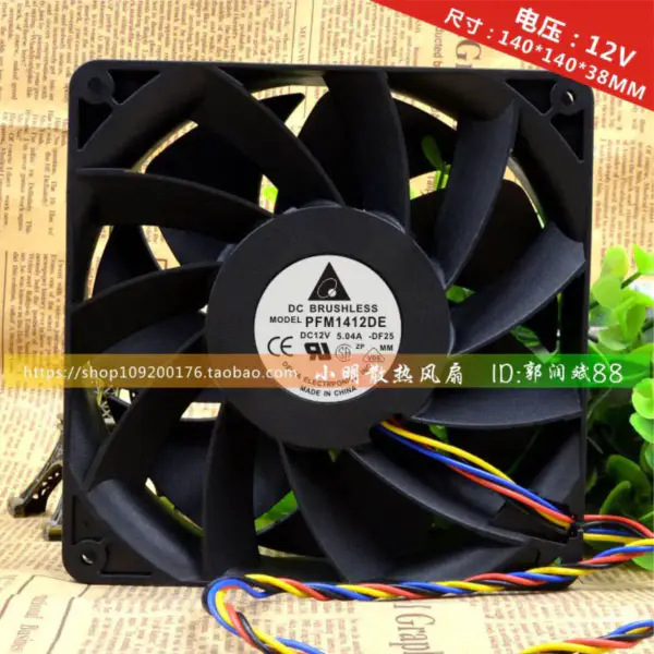 Delta PFM1412DE 14038 Ventilatore 14CM 12V a 4 fili