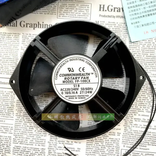 FP-108CX-S1-B 220V 0,16A 24W 16238 15038 ventola