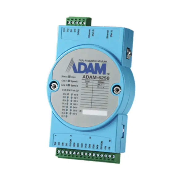 Advantech ADAM-6250-B 8DI/7DO IoT Modbus/SNMP/MQTT 2Ports Ethernet Remote I/O al posto di ADAM-6250-AE