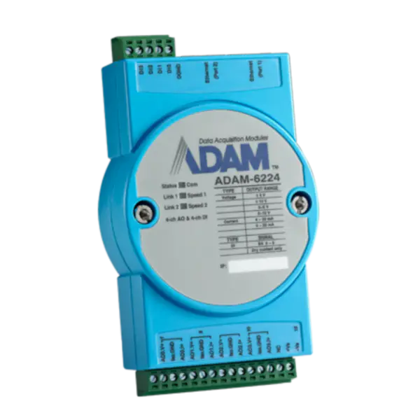 Modulo Modbus TCP di uscita analogica isolata a 4 canali di Advantech ADAM-6224-AE