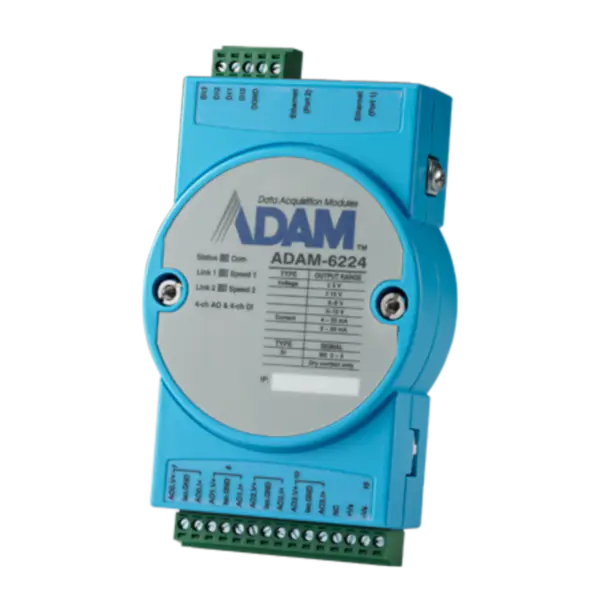 Modulo Modbus TCP di uscita analogica isolata a 4 canali di Advantech ADAM-6224-AE