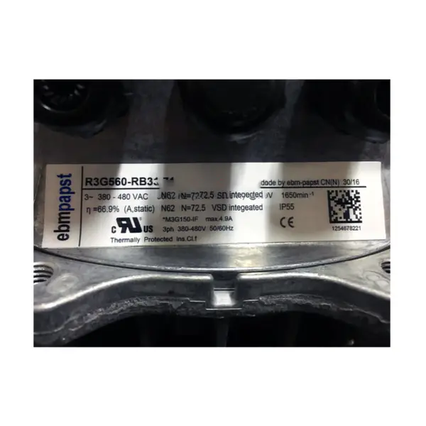Ventilatore Ebmpapast R3G560-RB31-71