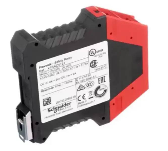 Schneider Monitoraggio 24V AC DC XPSAC5121 Relè di sicurezza per arresto di emergenza